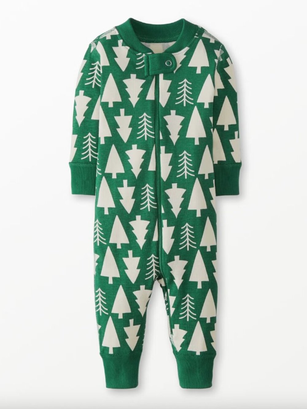 Hanna Andersson Baby Holiday Zip Sleeper (Winter Green) - Size 0-3 months 50